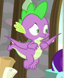 Size: 769x928 | Tagged: safe, screencap, spike, dragon, a matter of principals, g4, claws, cropped, flying, male, tail, winged spike, wings