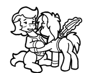 Size: 188x150 | Tagged: safe, artist:crazyperson, pony, unicorn, fallout equestria, fallout equestria: commonwealth, black and white, blushing, duo, fanfic art, female, floppy ears, generic pony, grayscale, hoof on waist, kitchen knife, knife, magic, male, mare, monochrome, picture for breezies, simple background, stallion, telekinesis, transparent background