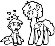 Size: 182x150 | Tagged: safe, artist:crazyperson, alicorn, pony, unicorn, fallout equestria, fallout equestria: commonwealth, :/, artificial alicorn, black and white, blue alicorn (fo:e), fanfic art, female, floating heart, generic pony, grayscale, heart, heart eyes, mare, monochrome, open mouth, picture for breezies, simple background, tongue out, transparent background, wingding eyes