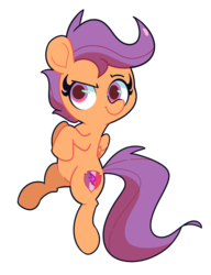 Size: 1000x1300 | Tagged: safe, artist:turtlefarminguy, scootaloo, pegasus, pony, g4, cute, cutealoo, cutie mark, female, filly, rearing, simple background, the cmc's cutie marks, transparent background