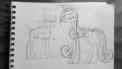 Size: 1024x576 | Tagged: safe, artist:supra80, princess cadance, pony, g4, pencil drawing, sketch, traditional art