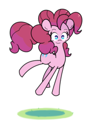 Size: 1280x1707 | Tagged: safe, artist:turtlefarminguy, pinkie pie, earth pony, pony, g4, cute, female, jumping, mare, simple background, smiling, transparent background