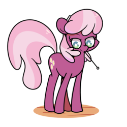 Size: 1280x1280 | Tagged: safe, artist:turtlefarminguy, cheerilee, earth pony, pony, g4, cheeribetes, cute, female, mare, mouth hold, simple background, smiling, solo, transparent background