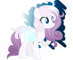 Size: 1280x1059 | Tagged: safe, artist:sapiira, oc, oc only, pony, unicorn, artificial wings, augmented, female, magic, magic wings, magical lesbian spawn, mare, offspring, parent:fleur-de-lis, parent:princess cadance, solo, wings