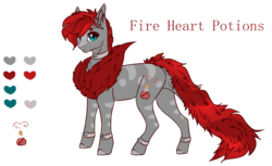 Size: 999x613 | Tagged: safe, artist:luuny-luna, oc, oc only, oc:fire heart potions, earth pony, pony, chest fluff, male, reference sheet, simple background, solo, transparent background