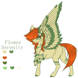 Size: 834x832 | Tagged: safe, artist:luuny-luna, oc, oc only, oc:flower serenity, pegasus, pony, female, mare, reference sheet, simple background, solo, transparent background, two toned wings