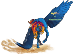 Size: 1535x1132 | Tagged: safe, artist:sitaart, oc, oc only, horse, pegasus, pony, bone, solo