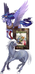 Size: 542x1118 | Tagged: safe, artist:sitaart, earth pony, horse, pegasus, pony, ponyfinder, advertisement, dungeons and dragons, duo, pen and paper rpg, rpg