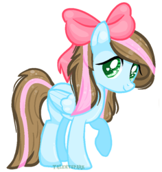 Size: 698x738 | Tagged: safe, artist:talentspark, oc, oc only, pegasus, pony, bow, female, hair bow, mare, simple background, solo, transparent background