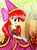 Size: 1394x1859 | Tagged: safe, artist:liaaqila, apple bloom, equestria girls, for whom the sweetie belle toils, g4, apple bloom's bow, bow, caught, clothes, clothing damage, commission, dress, female, grin, hair bow, hennin, nervous, nervous smile, open mouth, princess apple bloom, skirt, skirt pull, smiling, solo, stuck, sweat, traditional art, worried smile