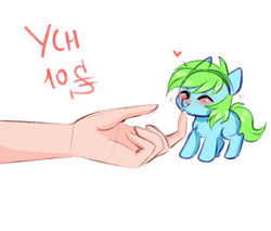 Size: 937x797 | Tagged: safe, artist:pesty_skillengton, oc, human, chibi, commission, cute, disembodied hand, duo, hand, love, pony focus, slot, solo focus, your character here