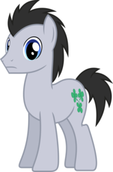 Size: 1280x1938 | Tagged: safe, artist:chainchomp2, lucky clover, earth pony, pony, g4, background pony, male, simple background, solo, stallion, transparent background, vector