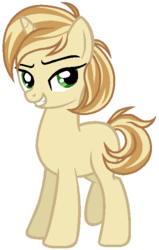 Size: 385x606 | Tagged: safe, artist:otakuchicky1, oc, oc only, pony, unicorn, female, mare, offspring, parent:feather bangs, parent:sweet biscuit, simple background, solo, transparent background