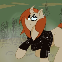 Size: 1024x1024 | Tagged: safe, artist:via magica, oc, oc only, pony, unicorn, clothes, jacket, solo