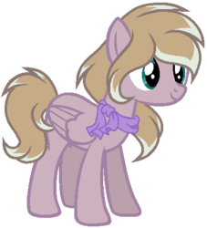 Size: 407x448 | Tagged: safe, artist:otakuchicky1, oc, oc only, pegasus, pony, female, mare, offspring, parent:feather bangs, parent:fond feather, parents:fondbangs, simple background, solo, transparent background