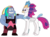 Size: 3204x2400 | Tagged: safe, artist:supahdonarudo, queen novo, classical hippogriff, gem (race), hippogriff, g4, my little pony: the movie, bismuth, bismuth (steven universe), crossover, duo, duo female, female, gem, hand on shoulder, high res, simple background, steven universe, transparent background, uzo aduba, voice actor joke