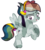 Size: 1464x1624 | Tagged: safe, artist:diamond-chiva, oc, oc only, oc:rainbow flash, crystal pony, pegasus, pony, crystallized, female, mare, offspring, parent:quibble pants, parent:rainbow dash, parents:quibbledash, rainbow hair, simple background, solo, transparent background