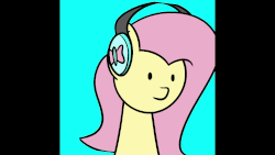 Size: 1280x720 | Tagged: safe, artist:maneingreen, fluttershy, pegasus, pony, g4, animated, female, gif, headphones, mare, music, solo, vibing