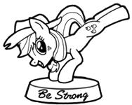 Size: 188x150 | Tagged: safe, applejack, earth pony, pony, fallout equestria, fallout equestria: commonwealth, g4, black and white, bucking, cowboy hat, cutie mark, fanfic, fanfic art, female, grayscale, hat, hooves, mare, ministry mares, ministry mares statuette, monochrome, open mouth, picture for breezies, simple background, solo, statuette, transparent background