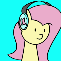 Size: 600x600 | Tagged: safe, artist:maneingreen, edit, fluttershy, pony, g4, animated, female, gif, headphones, music, solo, vibing