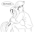 Size: 1000x948 | Tagged: safe, artist:xioade, edit, oc, oc only, oc:anon, earth pony, pony, comforting, crying, dialogue, drawthread, end of ponies, feels, female, hug, lineart, mare, monochrome, sad, scared, simple background, white background