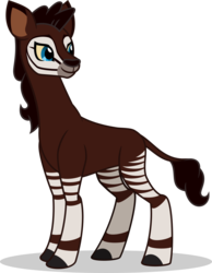 Size: 864x1114 | Tagged: safe, artist:mlp-trailgrazer, oc, oc only, okapi, pony, ambiguous gender, quadrupedal, show accurate, simple background, solo, transparent background