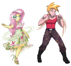 Size: 1872x1728 | Tagged: safe, artist:danmakuman, edit, big macintosh, fluttershy, human, equestria girls, g4, female, male, request, ship:fluttermac, shipping, simple background, straight, white background