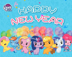 Size: 500x402 | Tagged: safe, applejack, fluttershy, lily, lily valley, pinkie pie, rainbow dash, rarity, twilight sparkle, seapony (g4), equestria girls, g4, official, applejack's hat, cowboy hat, cutie mark crew, female, hat, irl, new year, photo, seaponified, seapony fluttershy, species swap, stock image, toy