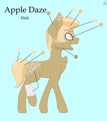 Size: 3106x3500 | Tagged: safe, artist:rainbowstormreal, oc, oc:appledaze, pony, high res, reference sheet