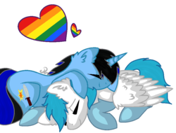 Size: 840x639 | Tagged: safe, artist:rainbowstormreal, oc, oc:snowystratos, oc:swift blade, pony, base used, gay, male, oc x oc, shipping