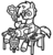 Size: 144x150 | Tagged: safe, artist:crazyperson, pony, robot, unicorn, fallout equestria, fallout equestria: commonwealth, black and white, fanfic art, generic pony, grayscale, magic, magic aura, monochrome, picture for breezies, simple background, telekinesis, transparent background