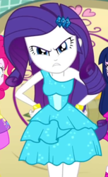 Size: 440x720 | Tagged: safe, screencap, pinkie pie, rarity, twilight sparkle, a photo booth story, equestria girls, g4, my little pony equestria girls: summertime shorts, angry, clothes, cropped, dress, fall formal outfits, female, hand on hip, solo focus