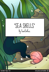 Size: 873x1280 | Tagged: safe, artist:kez, comic:sea shells, g4, my little pony: the movie, barely pony related, comic, cover, seashell, tentacles