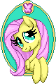 Size: 80x119 | Tagged: safe, artist:srsishere, fluttershy, pegasus, pony, g4, bust, cute, female, folded wings, looking at you, mare, pixel art, portrait, shyabetes, simple background, solo, transparent background