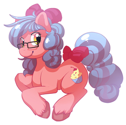Size: 898x892 | Tagged: safe, artist:caramelbrulee, oc, oc only, earth pony, pony, bow, solo