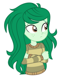 Size: 3402x4335 | Tagged: safe, artist:mandash1996, wallflower blush, human, equestria girls, equestria girls specials, g4, my little pony equestria girls: better together, my little pony equestria girls: forgotten friendship, clothes, crossed arms, cute, female, flowerbetes, freckles, simple background, solo, sweater, transparent background, vector