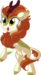 Size: 4761x8688 | Tagged: safe, artist:aureai-sketches, artist:cyanlightning, autumn blaze, kirin, sounds of silence, .svg available, absurd resolution, awwtumn blaze, bipedal, cute, ear fluff, female, happy, mare, open mouth, simple background, sitting, solo, standing, transparent background, vector