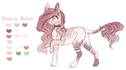 Size: 1075x598 | Tagged: safe, artist:luuny-luna, oc, oc only, oc:douce rose, earth pony, pony, female, mare, reference sheet, simple background, solo, transparent background