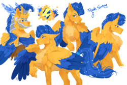 Size: 1791x1198 | Tagged: safe, artist:makkah, flash sentry, pony, g4, buff, colored wings, cutie mark, helmet, male, muscles, pose, solo