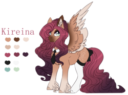 Size: 1244x925 | Tagged: safe, artist:luuny-luna, oc, oc only, oc:kireina, pegasus, pony, clothes, female, mare, necktie, reference sheet, simple background, socks, solo, transparent background