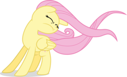 Size: 4754x2914 | Tagged: safe, artist:tomfraggle, fluttershy, pony, g4, hurricane fluttershy, eyes closed, female, simple background, solo, transparent background, vector, windswept mane