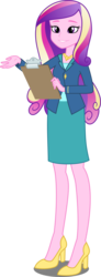 Size: 2000x5427 | Tagged: safe, artist:xebck, edit, editor:slayerbvc, vector edit, dean cadance, princess cadance, equestria girls, g4, my little pony equestria girls: friendship games, clipboard, female, high heels, high res, no makeup edit, shoes, simple background, solo, transparent background, vector