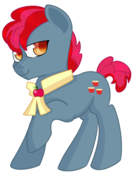 Size: 2289x3000 | Tagged: safe, artist:rainbowtashie, apple split, pony, g4, apple family member, high res, male, raised hoof, simple background, solo, stallion, transparent background