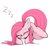 Size: 594x550 | Tagged: safe, artist:91o42, pinkie pie, earth pony, pony, g4, blushing, cute, cuteamena, eyes closed, female, mare, open mouth, pinkamena diane pie, sleeping, solo, zzz