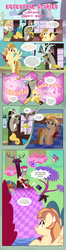 Size: 1919x7256 | Tagged: safe, artist:estories, discord, fluttershy, oc, oc:alice goldenfeather, draconequus, pegasus, pony, comic:find yourself, g4, comic, dialogue, discord's throne, female, finger snap, floppy ears, hallelujah, male, mare, plushie, ponyville train station, sweat, sweatdrop
