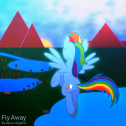 Size: 5250x5250 | Tagged: safe, artist:birthofthepheonix, artist:game-beatx14, rainbow dash, pony, fanfic:fly away, g4, absurd resolution, fanfic, fanfic art, female, fimfiction, mountain, solo