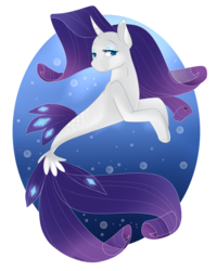 Size: 1280x1600 | Tagged: safe, artist:tacoanxietyflavor, rarity, seapony (g4), g4, my little pony: the movie, bubble, cute, female, lidded eyes, raribetes, seaponified, seapony rarity, solo, species swap, underwater
