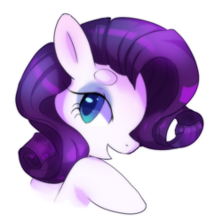 Size: 1280x1329 | Tagged: safe, artist:tazmiliandevil, rarity, pony, g4, beanbrows, bust, colored pupils, cute, eyebrows, female, mare, missing horn, portrait, raribetes, simple background, solo, white background