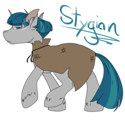 Size: 1280x1280 | Tagged: safe, artist:thewabbithole, stygian, pony, unicorn, g4, cloak, clothes, ear fluff, frown, male, profile, simple background, solo, stallion, white background