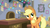 Size: 1280x720 | Tagged: safe, screencap, applejack, earth pony, pony, g4, mystery voice, applejack's hat, cowboy hat, cute, female, happy, hat, jackabetes, lights, mare, microphone, raised hoof, solo